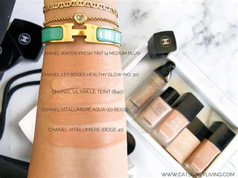 chanel les beiges water fresh tint swatches|chanel les beiges foundation shades.